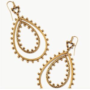 Kendra Scott Yellow Rose Rumer Vintage Gold Earrings